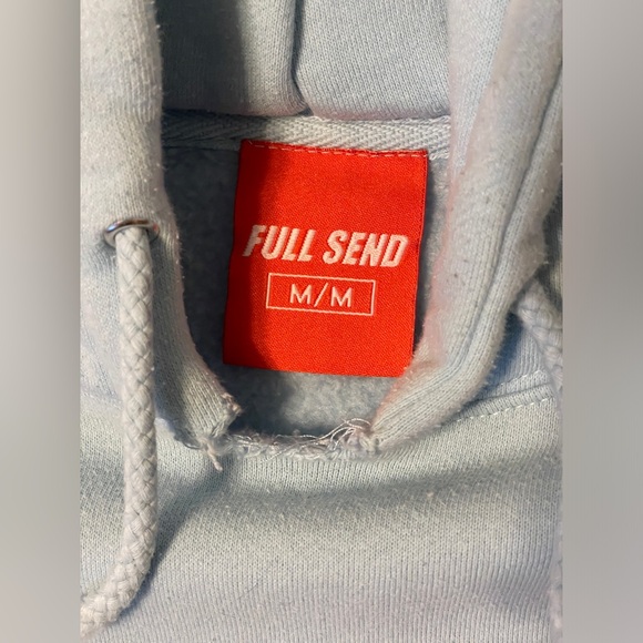 Full Send NELKBOYS May 2021 Drop Light Blue Letter Spellout Puff Logo Hoodie M - Picture 4 of 7